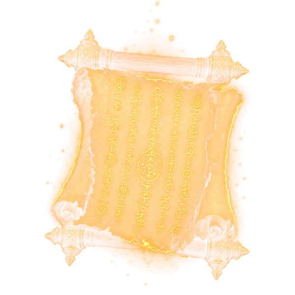 Parchemin de sort gravé de runes